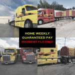 Decker is now offering $1450 ($1700 in some areas) a week with weekly home time in our Midwest Guaranteed Pay Flatbed division.